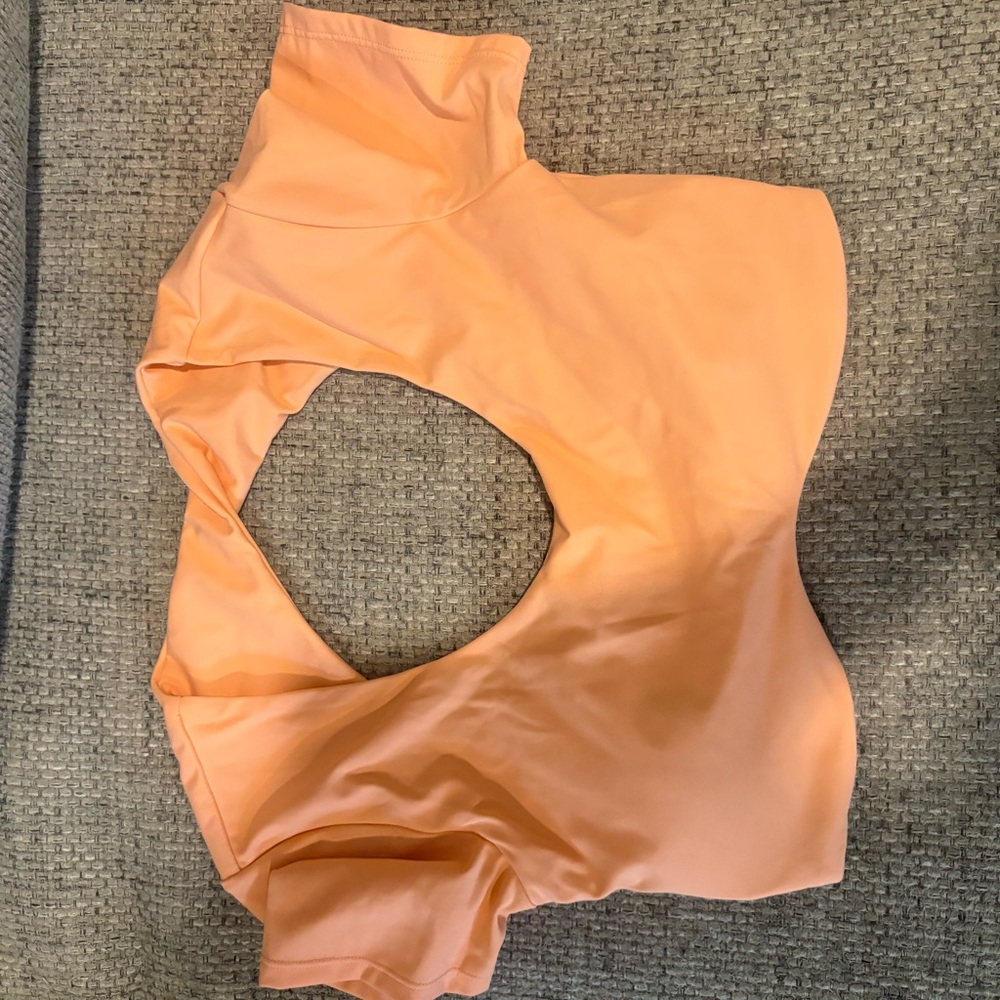 Peach Cutout Crop Top